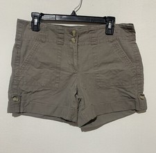 Ann Taylor Signature Women  s Size 6 Gray Chino Shorts