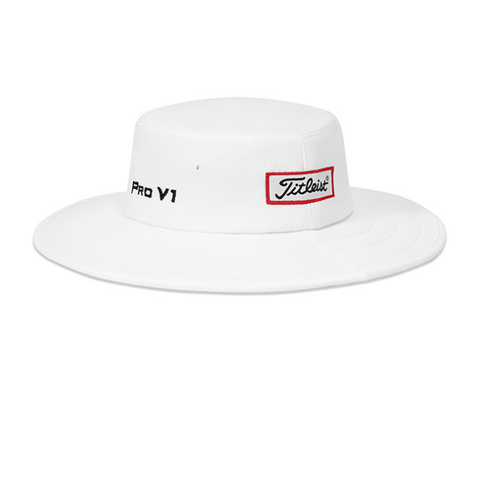Titleist Tour Aussie Bucket Hat Wide Brim Sun Hat Golf Cap Unisex Blue/White - Picture 5 of 18