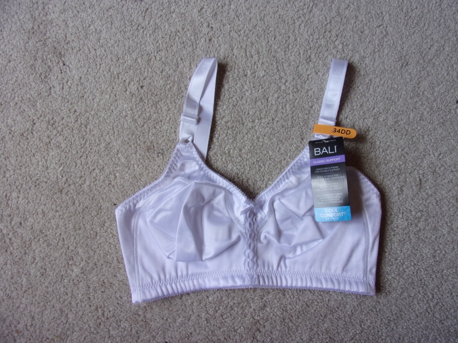 Women's Bali Double Support Wireless Lace Up Front Bra DF3820 Size 34DD