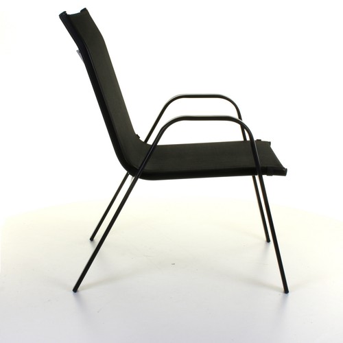 Stacking Textoline Chair Outdoor Bistro High Back Seating Restaurant Cafe - Picture 6 of 19