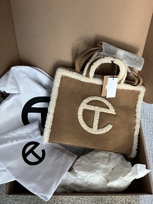 Telfar x UGG Women's Chestnut Shopper Tote Bag Brown Suede