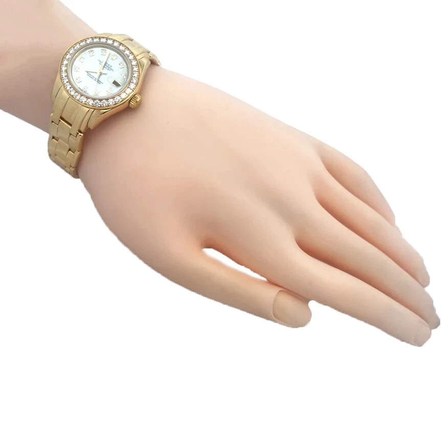 Reloj Rolex Obra Maestra Oro Mujer 18k 29mm Pearlmaster Fábrica Diamante Foto 2 de 4