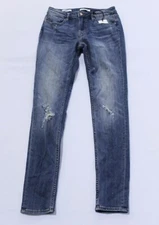 Vigoss Women's Erika Jagger Skinny Distressed Jeans CB4 Indigo Size W27xL31 NWT