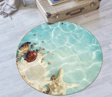 3D Delicate White Conch NBC493753 Game Rug Mat Elegant Photo Carpet Mat Romy