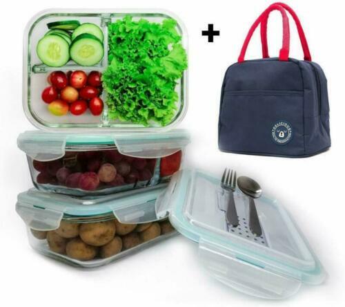 Vinsani Meal Prep Container - BPA-frei, Mikrowellen- & Spülmaschinenfest, 10/20/30 Pack