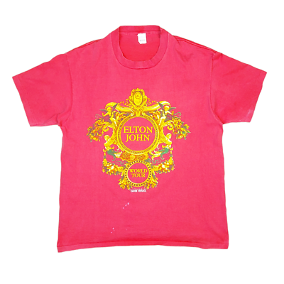 90's GIANNI VERSACE × ELTON JOHN ツアーTシャツ Vintage 90s Elton John 1992 World Tour Gianni Versace Single