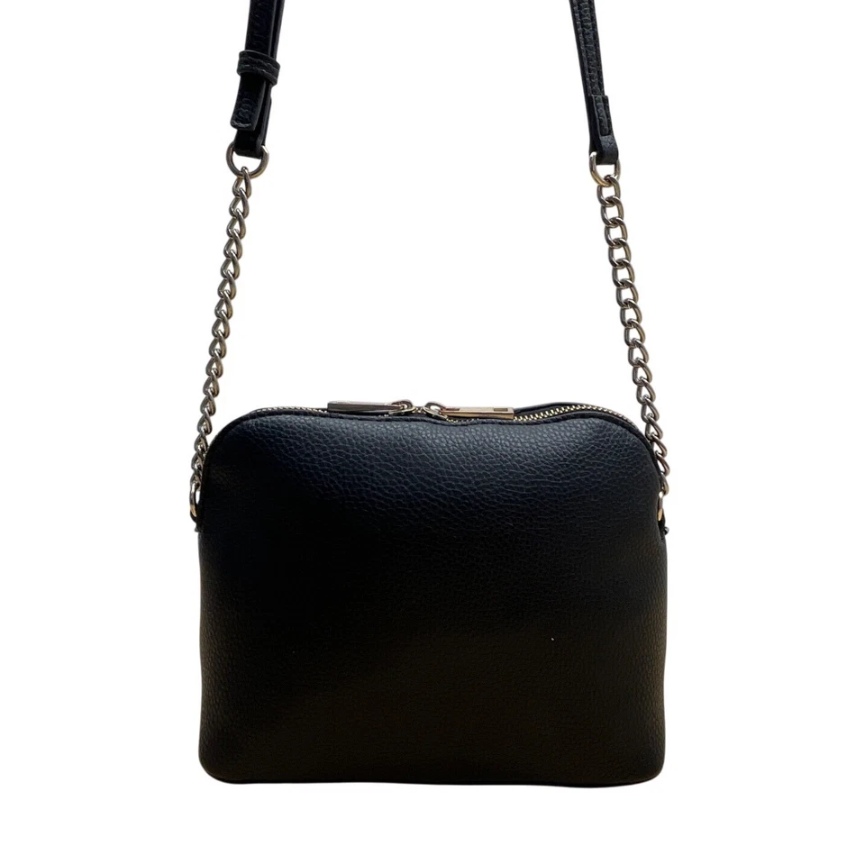 Bolso Bandolera Kelly & Katie Negro Guijarro Imitación Cuero Con Correa de Cadena Talla S Foto 2 de 4