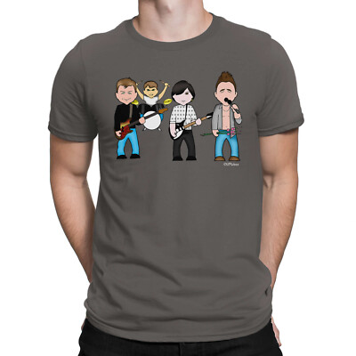  T-Shirt Herren BIO Baumwolle VIPwees This Charming Band 80er Jahre Indie Rock Karikatur