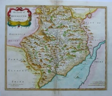 Antique map of Monmouth by Robert Morden 1753