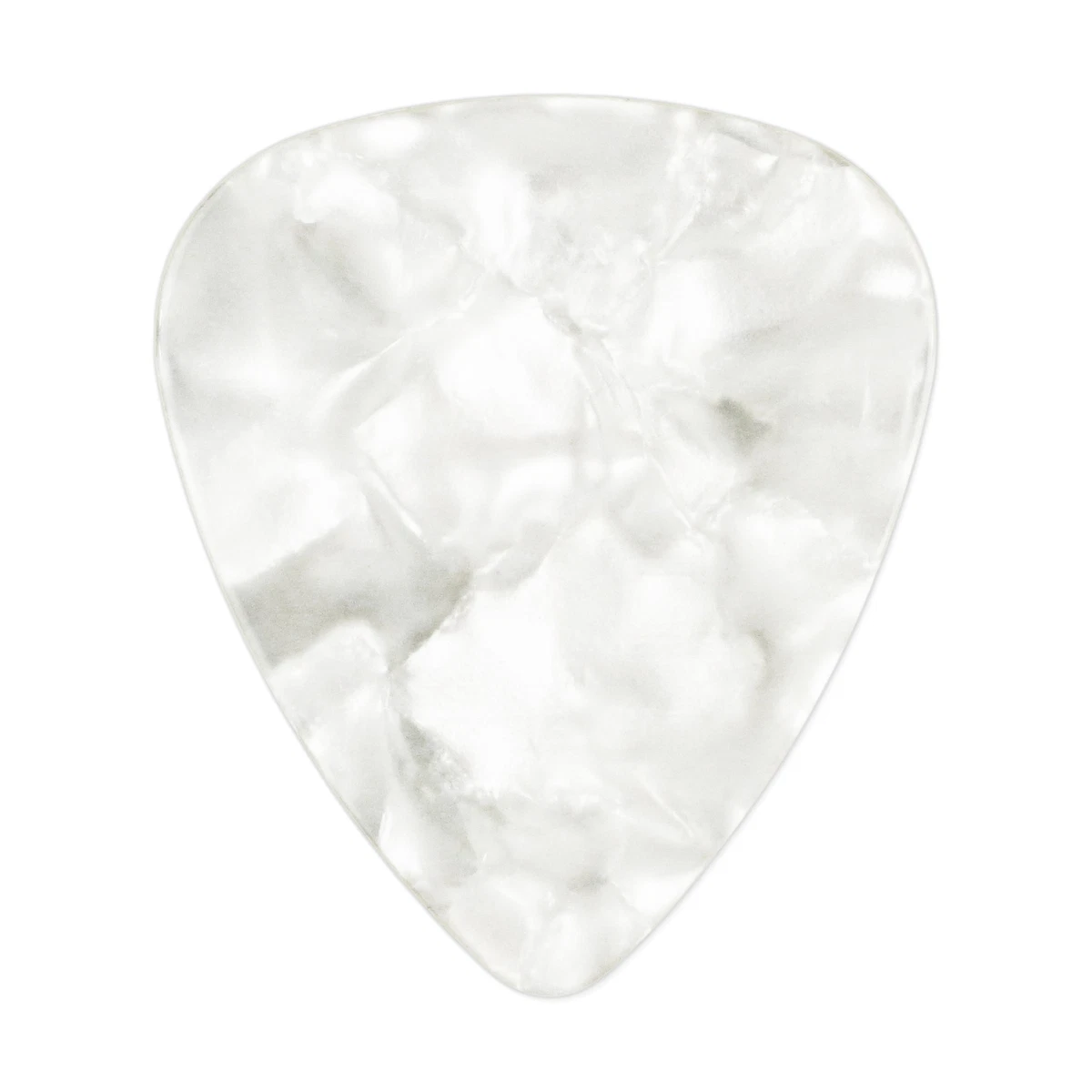 Celluloid White Pearl Guitar Or Bass Pick 0.71 mm Medium Gauge