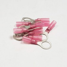 Image of Heat Shrink RED RING Terminals Heatshrink Connector Adhesive Lined Crimp Wire