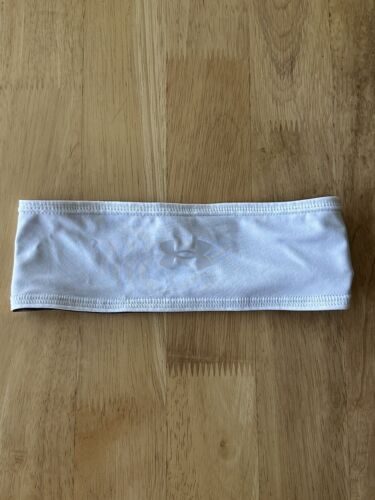 Under Armour Women's UA Play Up Reversible Mesh Headband Gray White 1351330 3”