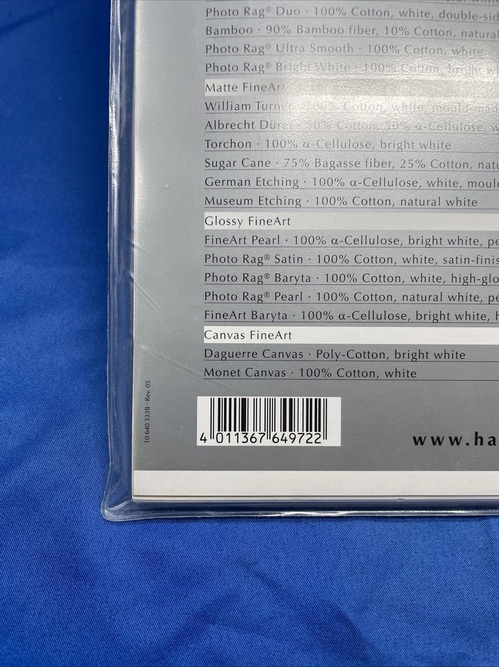 HAHNEMUHLE Matte Fine Art Paper Sample Pack, 8.5 X 11 - 18 Sheets - Image 3 of 4