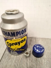 Vintage 50'S CHAMPION SPRAYON CHROME ALUMINUM 12.oz can STOCK NO. 1  USA - N.O.S