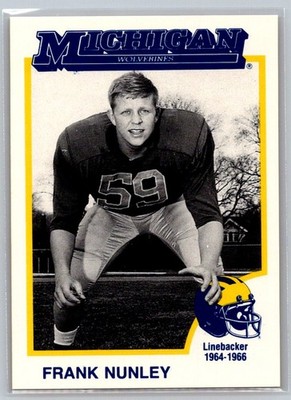 1991 College Classics Michigan Wolverines Frank Nunley Michigan Wolverines