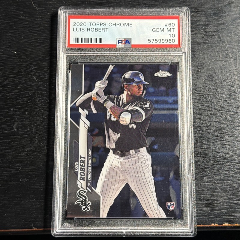 2020 TOPPS CHROME LUIS ROBERT RC #60 PSA 10 GEM MINT