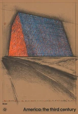 JAVACHEFF CHRISTO Wrapped Oil Barrels, Texas 35" x 24" Lithograph 1976 Contempor