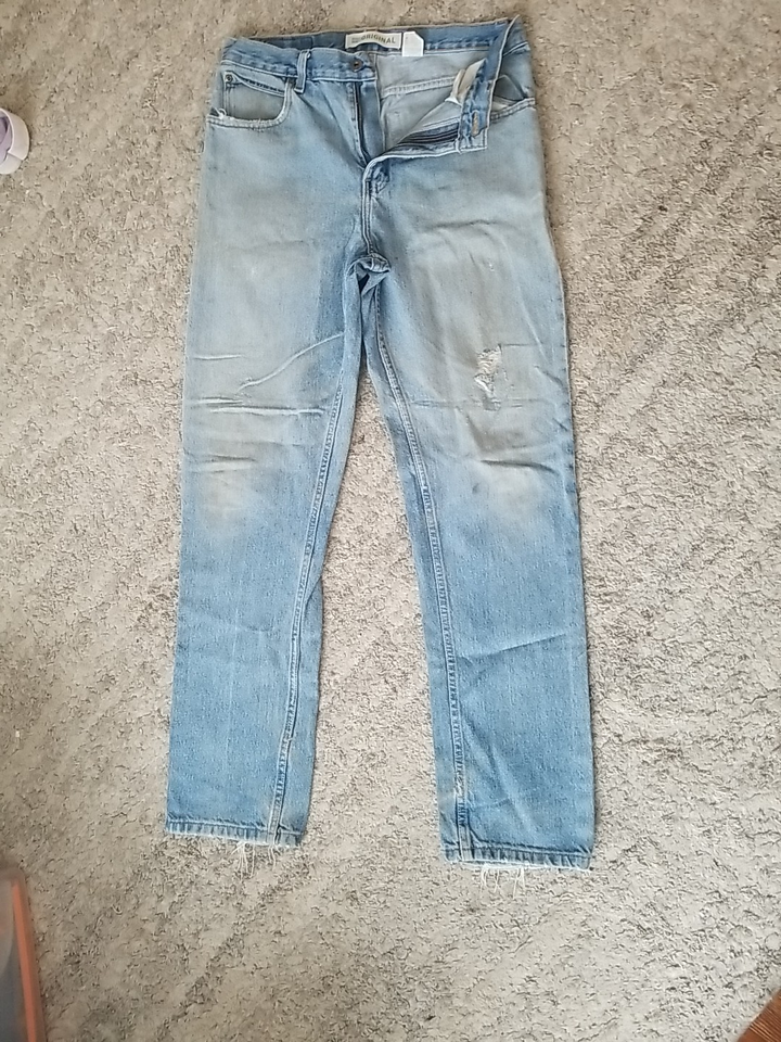 Faded Glory Original Fit Straight Leg Jeans Men’s 32×34 Blue 5Pocket 5Loop Used