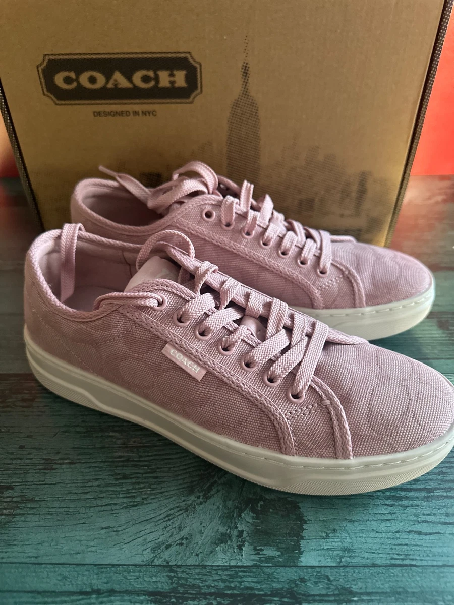 NIB Coach Aquamarine Leather , Signature Printed Sneakers,!size 9.5D Coach Blue Athletic Shoes for Women for sale | eBay main image 2