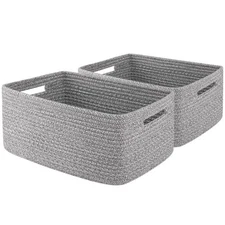 Storage Basket for Shelves Closet Cube Bins Baskets for Clothes Blanket Towels