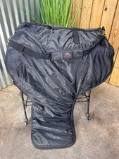 Schneiders Padded Zip Up Large  Western Saddle Bag Case Carrier w Strap ~ Black