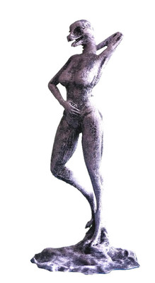Serpentine   Female Snake Figurine