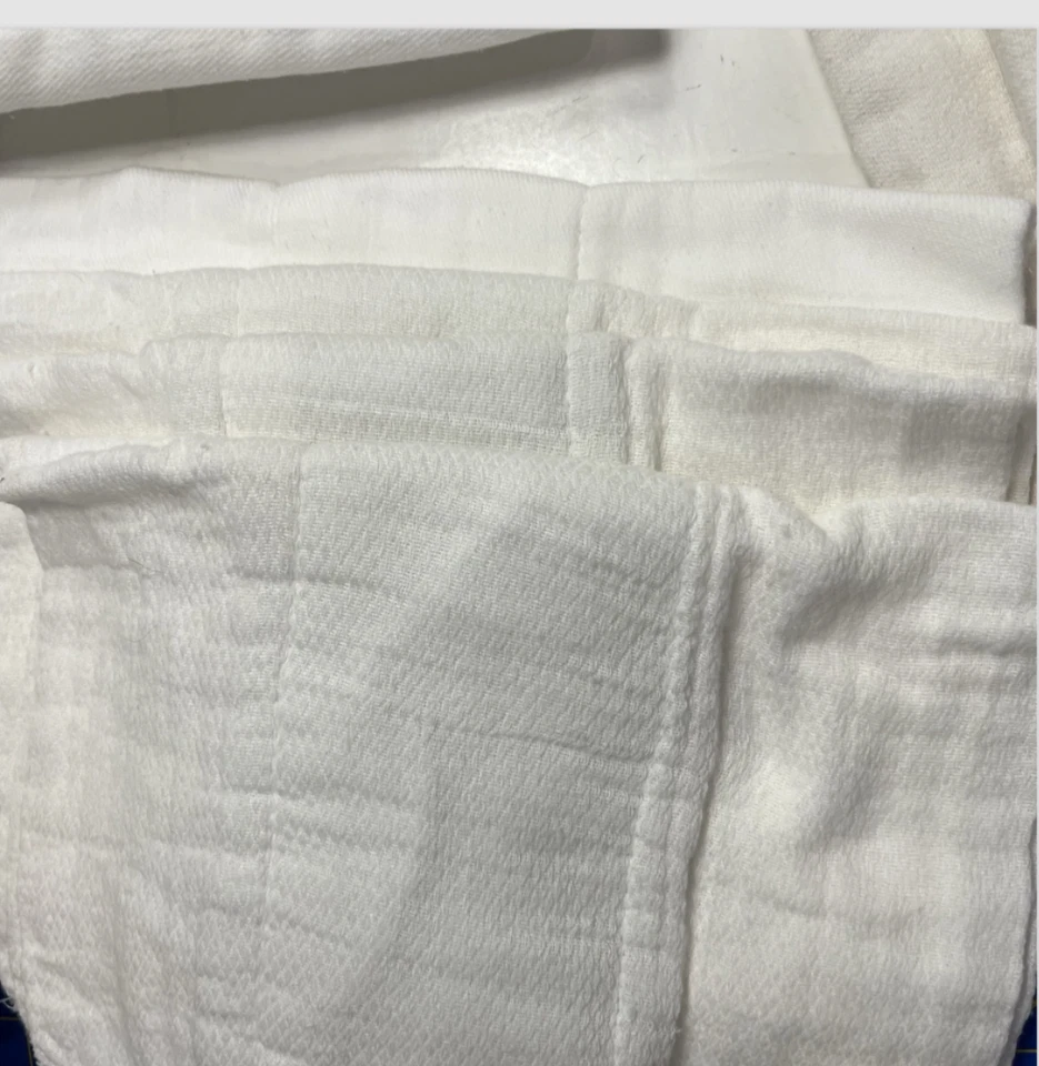 "Lote de colección de 10 pañales tipo preplegado de tela de algodón ~ trapos de pulido 17"" x 12""" Foto 4 de 4