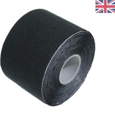 Kinesiology Tape 5cm x 5m - Durable Black Sports Tape for Pain Relief 1.80 per metre