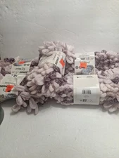 Bernat Alize EZ Wool Yarn 5.3 Oz Jumbo Chunky Loopy Berry Compote 5 Skeins.. 9C