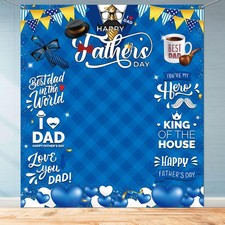 Happy Fathers Day Banner, Large Fathers Day Decorations Banner for Photography,