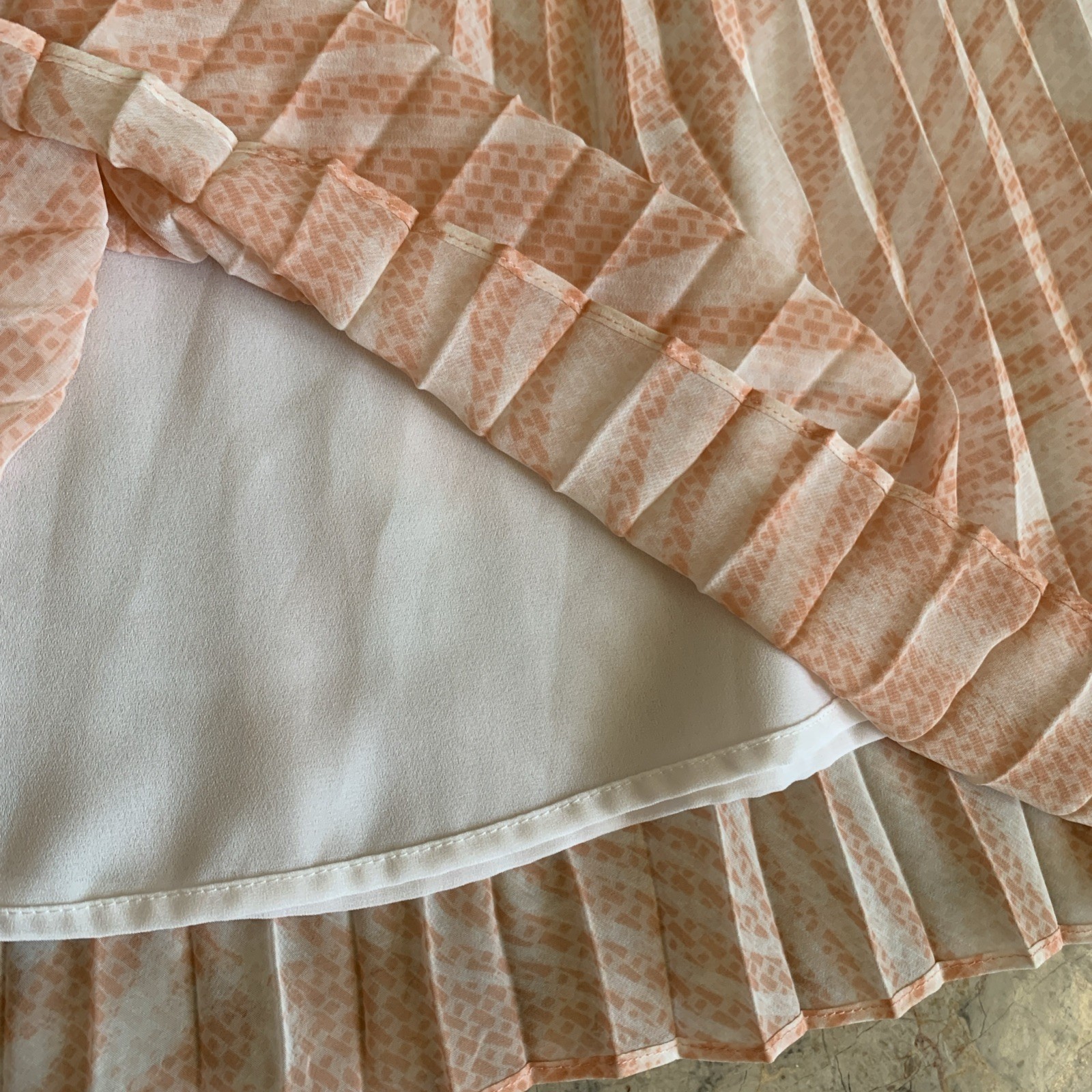 RUBY RD Women's Orange Polyester Pleated Maxi Lon… - image 4