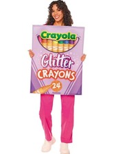 Crayola Crayon Glitter Box Halloween Costume Quik Change OS 14 Teen Adult