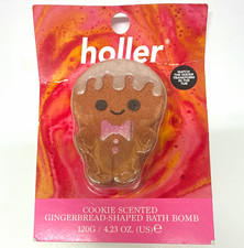 Holler Hey Spice Guy Cookie Scent Gingerbread Man Bath Bomb Cruelty-Free 120g