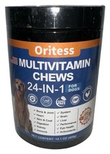 Dog Vitamins and Supplements 200 Chews 24-in-1 Multivitamin Chewable Exp 06/2027