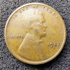 1923-S Lincoln Wheat Cent - San Francisco Mint- VF Condition - Wood Grain Toning