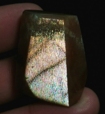 Raw Natural Golden Rainbow Lattice Sunstone Freeform Reiki Stone Healing
