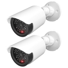 WALI Dummy Fake Camera, Surveillance Security CCTV Dome 2 Packs, White