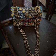 Borsa a tracolla Kurt Geiger Mini Kensington tweed arazzo ottime condizioni