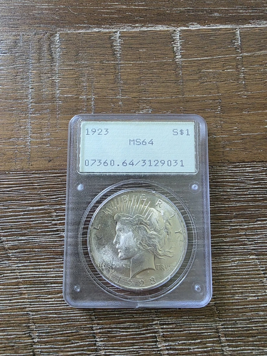 25+ MS 64 Graded 1923 Year Peace Dollars (1921-1935) for sale