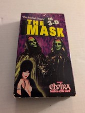 The Mask In 3-D (VHS, 1995) Elvira Mistress of the Dark Video Vintage Movie GUC 