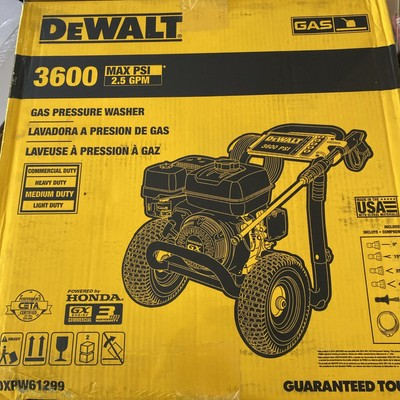 #ad DEWALT Cold Water Gas Pressure Washer 3600 PSI 2.5 GPM 196cc HONDA GX200 Engine $699.00