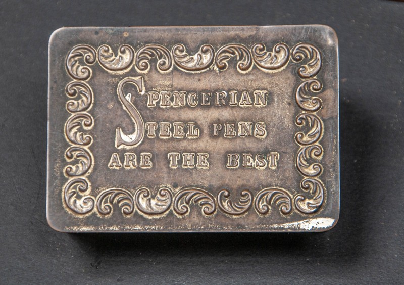 Antique Spencerian Steel Pens Advertising Box & 100s of Nibs All Brands & Shapes