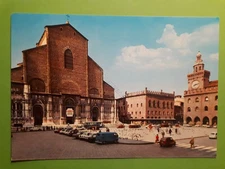 Postcard - Bologna - Basilica of S. Petronio and Piazza Maggiore - 1968