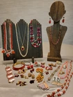 35pc Vintage Costume Jewelry lot inc Germany, Spain, Napier, JJ, Laurel Burch +