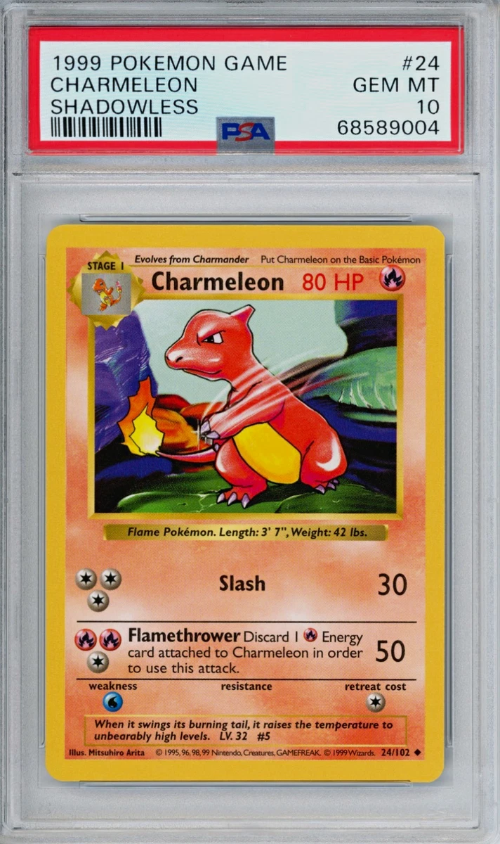 25+ Charmeleon Pokémon TCG Shadowless Individual Collectible Card