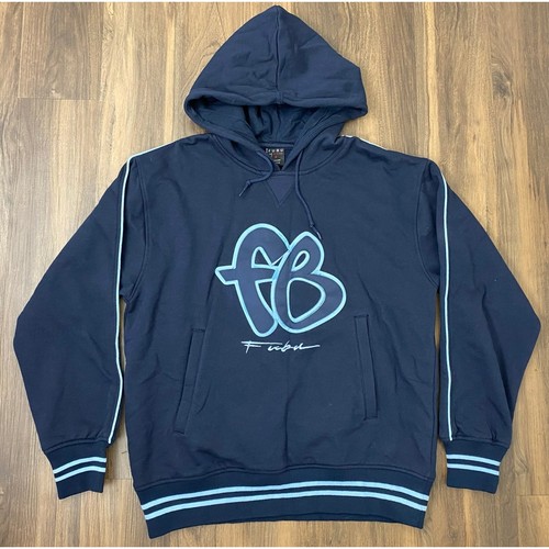 VTG Y2K Fubu The Collection stitched center logo graphic pullover hoodie, M