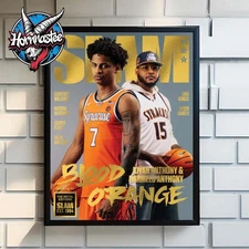 Kiyan Anthony And Carmelo Anthony On Gold Metal Cover 258 Blood Orange Poster
