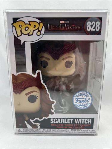 Funko Pop! Marvel WandaVision Scarlet Witch Funko Shop SE w/Protector #828