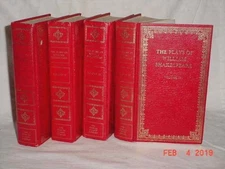 THE PLAYS OF WILLIAM SHAKESPEARE SET OF 4 1985 HARDCOVER PEEBLES CLASSIC VGOOD