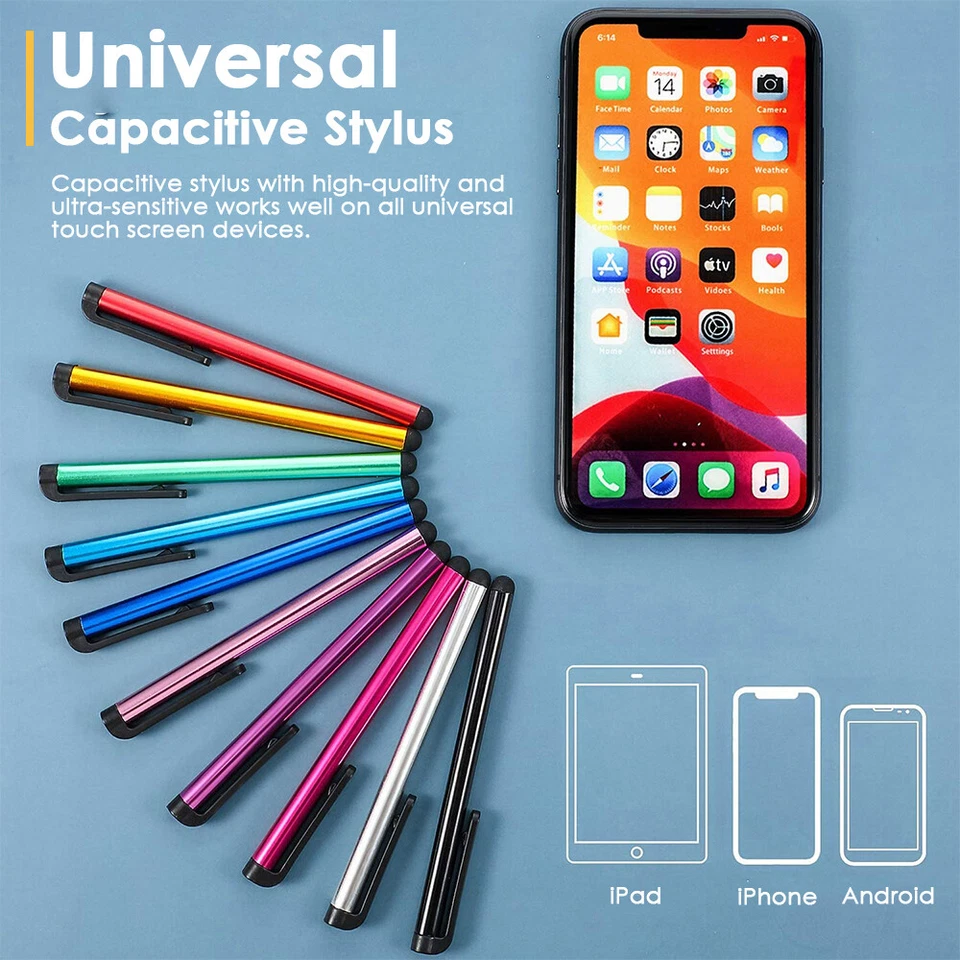 Lápiz óptico capacitivo de pantalla táctil universal para iPad iPhone Tablet Samsung 40 un. Foto 2 de 4
